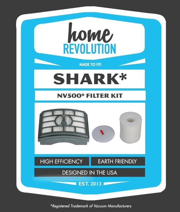 Shark NV500 Rotator Pro Lift-Away Home Revolution Filter Replacement Kit. Compare with Shark Part # XHF500 & XFF500...