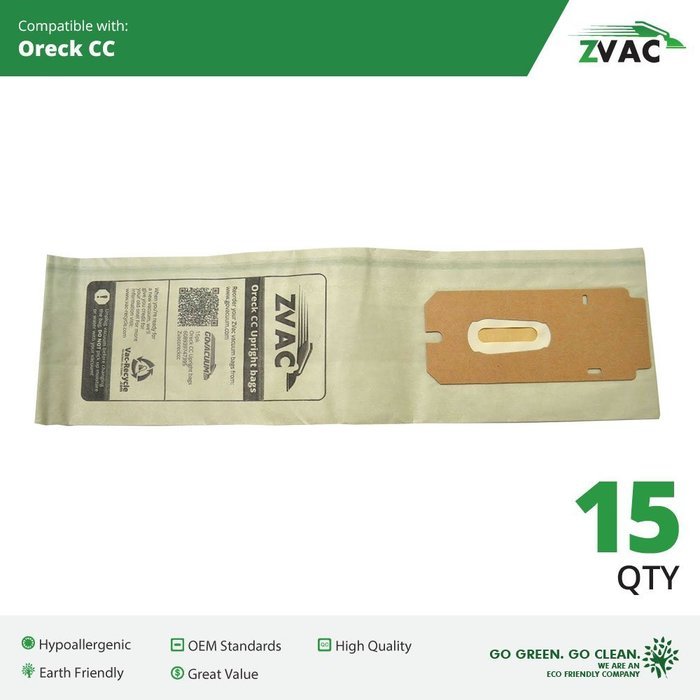 15 Oreck CC Bags Generic Oreck CCPK8DW (PK20008 & PK20008DW) Upright Vacuum Cleaner Bags - To Fit Style CC, and... N2