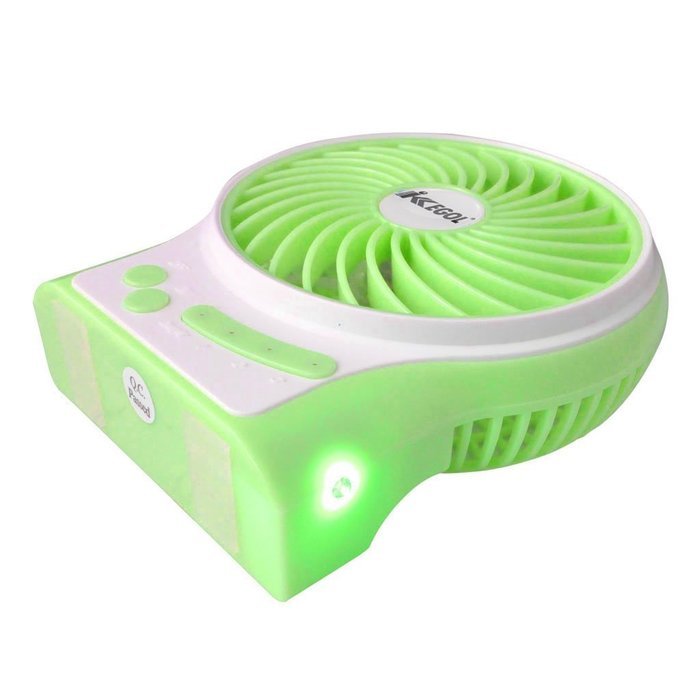 iKKEGOL Mini Portable Wireless Rechargeable Super Strong Wind Desk Fan W/ Rechargeable Battery - 3 Mode Wind Speed... N54