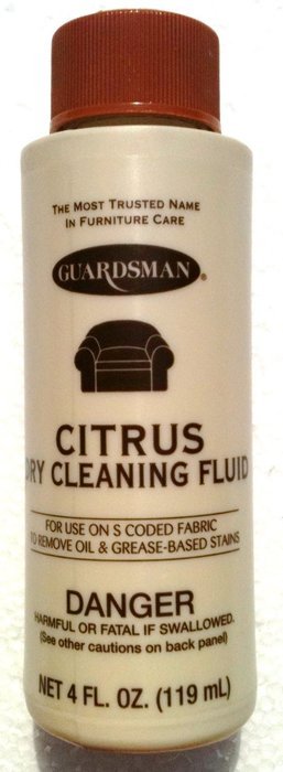 1 X Citrus GUARDSMAN Fabric, Carpet & Upolstery DRY CLEANING Fluid OIL & GREASE STAIN REMOVER 4 oz.