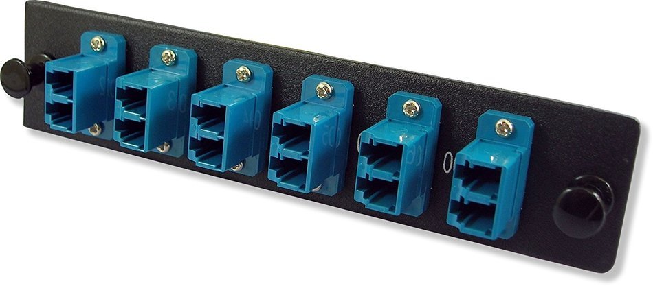 Lynn Electronics 12 Fiber LC Singlemode Adapter Strip, 6 Duplex LC Ports, LGX Footprint N3