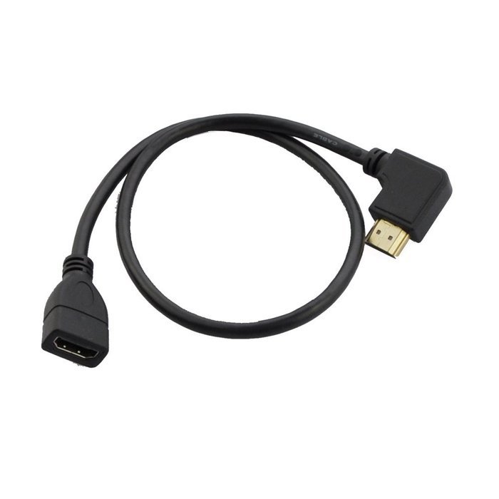 Seadream 20" 50CM 90 Degree HDMI Right-toward Male to HDMI Female Cable Adapter Connector (Right-toward) N4