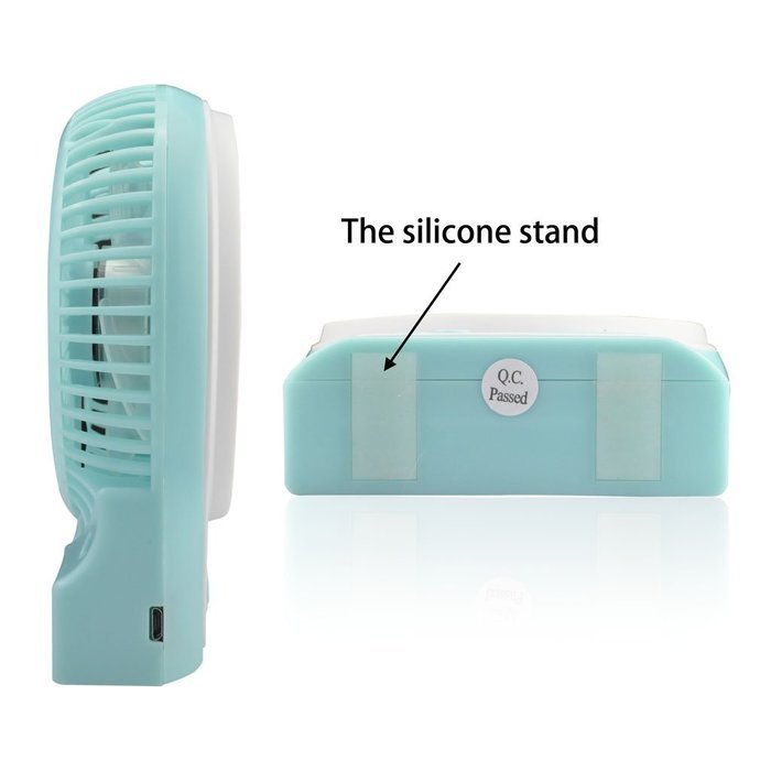 iKKEGOL Mini Portable Wireless Rechargeable Super Strong Wind Desk Fan W/ Rechargeable Battery - 3 Mode Wind Speed... N56