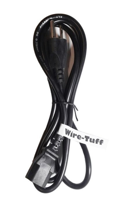 'Wire-Tuff' - Standard USA Power Cable / Cord for Computer / Printer / Scanner / TV / Projector / etc.