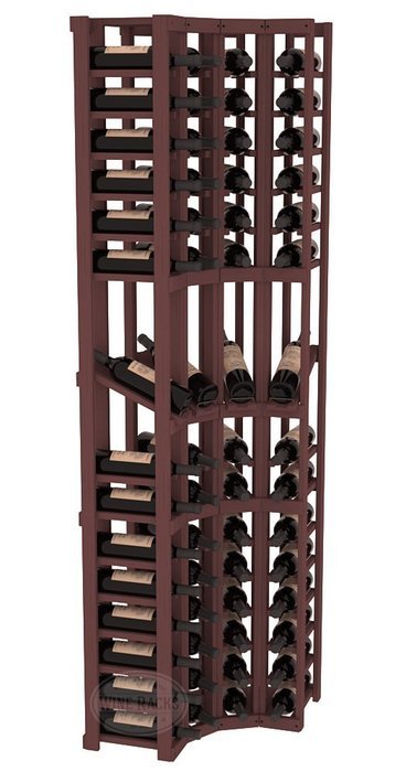 Wine Racks America Ponderosa Pine 4 Column Display Corner Cellar Kit. 13 Stains to Choose From! N3