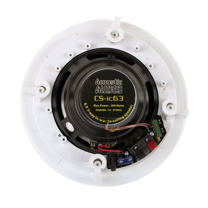 Acoustic Audio CS-IC63 In Ceiling 6.5" Home Theater 5 Speaker Set 3 Way 1500 Watt CS-IC63-5S N3