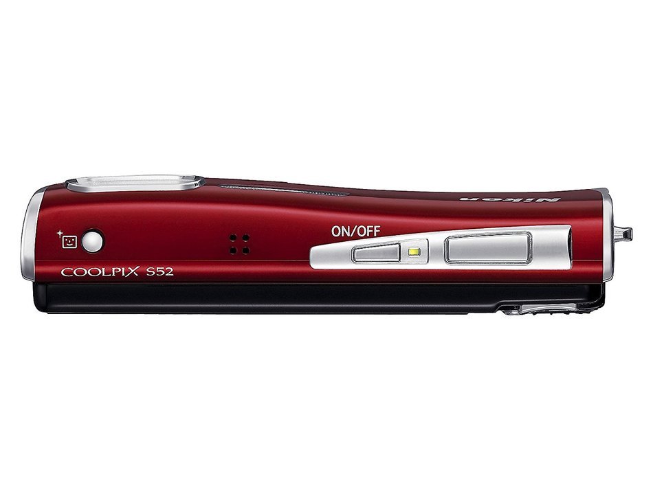 Nikon Coolpix S52 9MP Digital Camera Zoom with 3x Optical Vibration Reduction Zoom (Red) N4