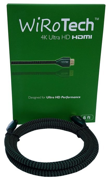 WiRoTech Green HDMI Cable 4K Ultra HD (6 Feet, Green) N101