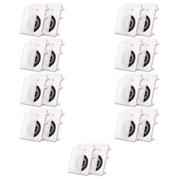 Acoustic Audio CS-IW630 In Wall 6.5" Speakers 3 Way Home Theater 5400 Watt 9 Pair Pack CS-IW630-9PR