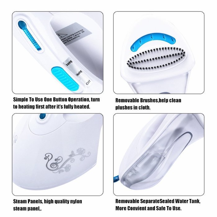 Protable Steam Iron,Handheld Fabric Steamer, Household Steamer, Handy Vapor Steamer to Iron Clothes Fast Heat-up... N2