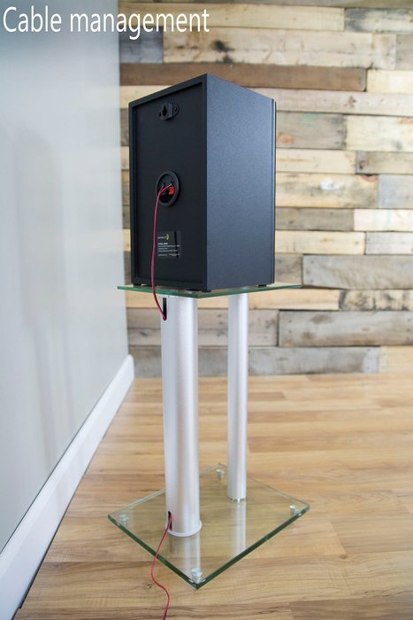 VIVO Premium Universal Floor Speaker Stands Dual Pillar for Surround Sound & Book Shelf Speakers (STAND-SP01S) N6
