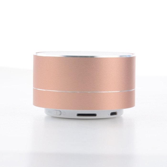 KAIQISJ A10 Rose Gold Portable Wireless Transmission Minimalist Style LED Reflective Light Bluetooth Speaker