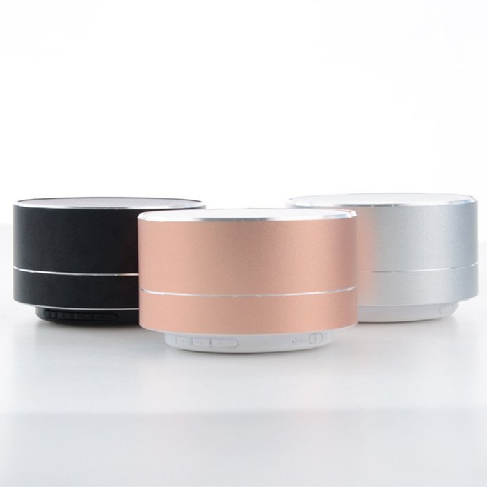 KAIQISJ A10 Rose Gold Portable Wireless Transmission Minimalist Style LED Reflective Light Bluetooth Speaker N2