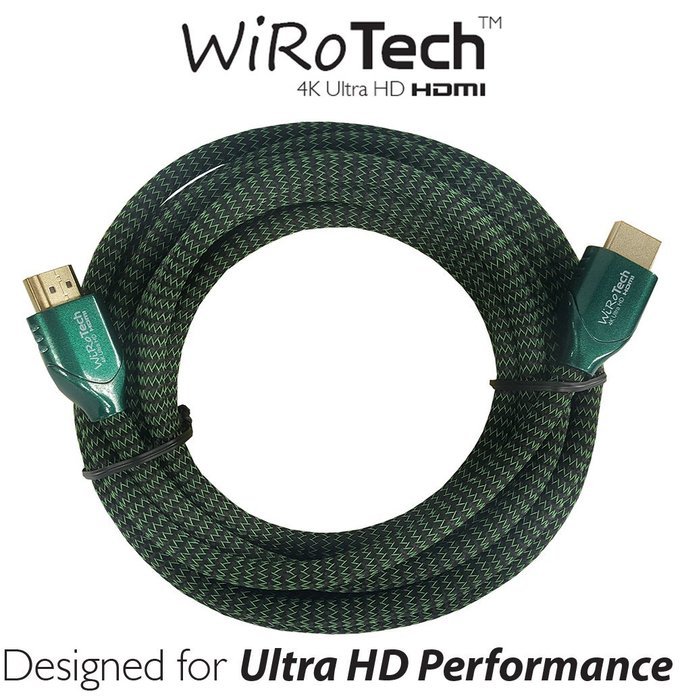 WiRoTech Green HDMI Cable 4K Ultra HD (6 Feet, Green) N111