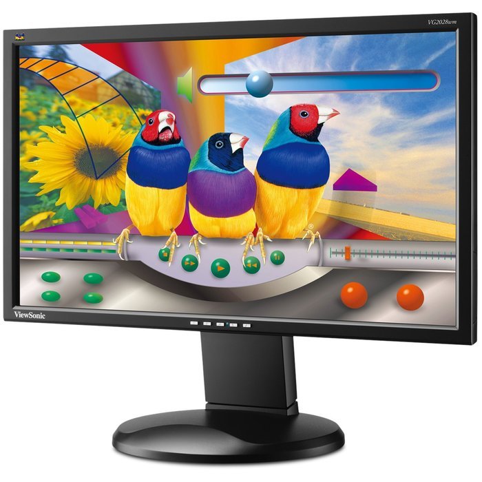 ViewSonic VG2028WM 20-Inch Ergonomic Widescreen Monitor with 1600x900 Resolution - Black N4