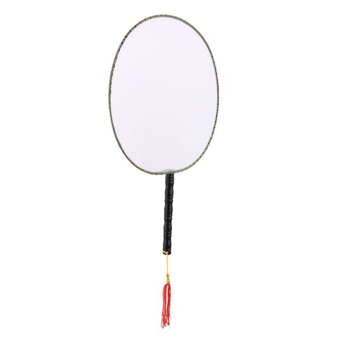 Vintage Round Wooden Handle Fan DIY Wedding Craft Dance Party N5