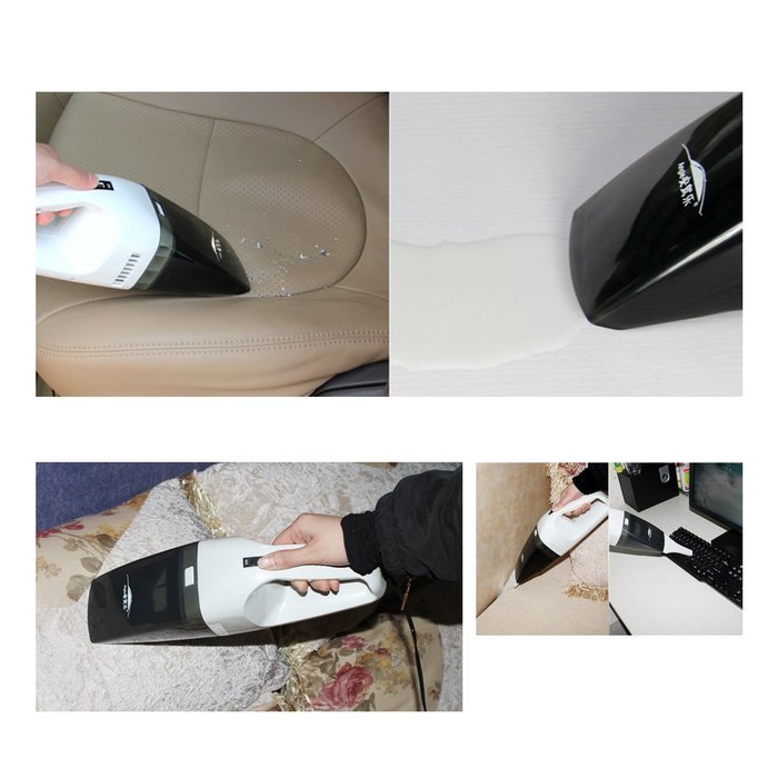 Elemart 12V Mini Vacuum Car Cleaner Wet/Dry Portable Hand-held Dust Catcher Hoover Cleaning Tool - 2.5m Cable N4