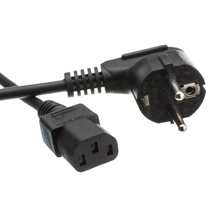 C&E CNE40513 6-Feet European Computer/Monitor Power Cord, Europlug or CE 7/7 To C13, VDE Approved