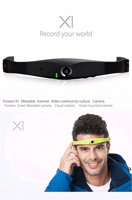 Blueskysea Foream X1 Wireless Cloud WIFI Video Smart Wearable Camera Ambarella A7 1080P Mini DV for Phone Continuous... N3