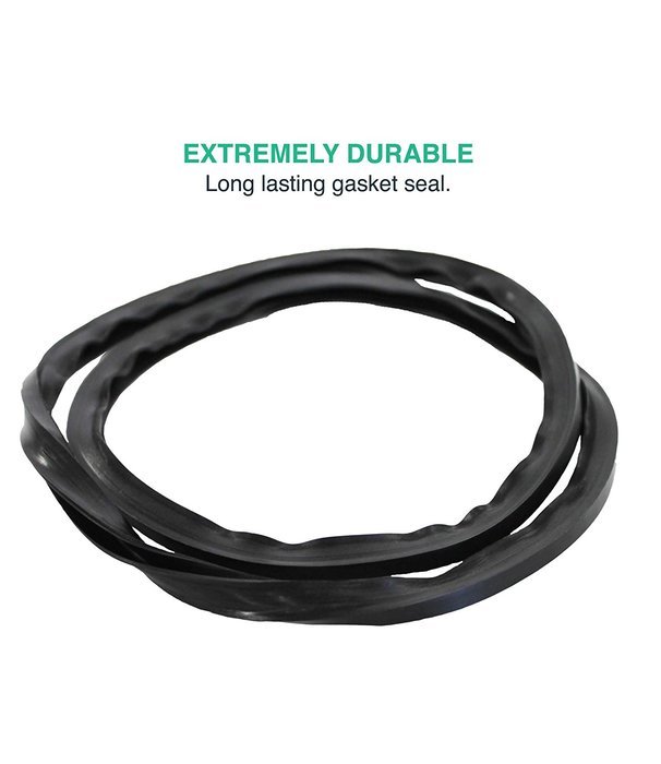 Crucial Mirro Pressure Cooker Gasket Seal for S-9892, 4 6 8 QT Models, Black