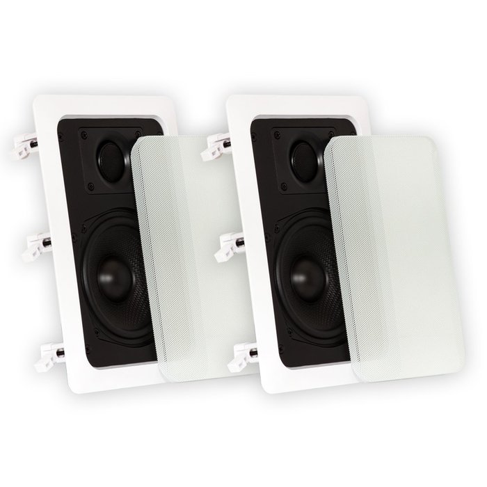 Theater Solutions TS50W 5.25-Inch Kevlar In Wall Speakers (White) N4