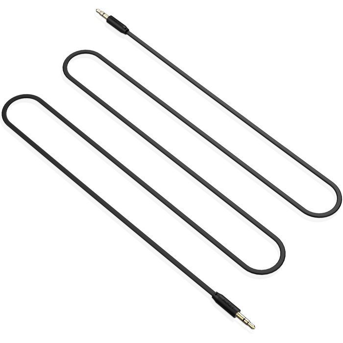 AUKEY Audio Cable, 3.5mm Premium Auxiliary Flat Aux Cable (4ft / 1.2m) for Headphones, iPods, iPhones, iPads,... N3