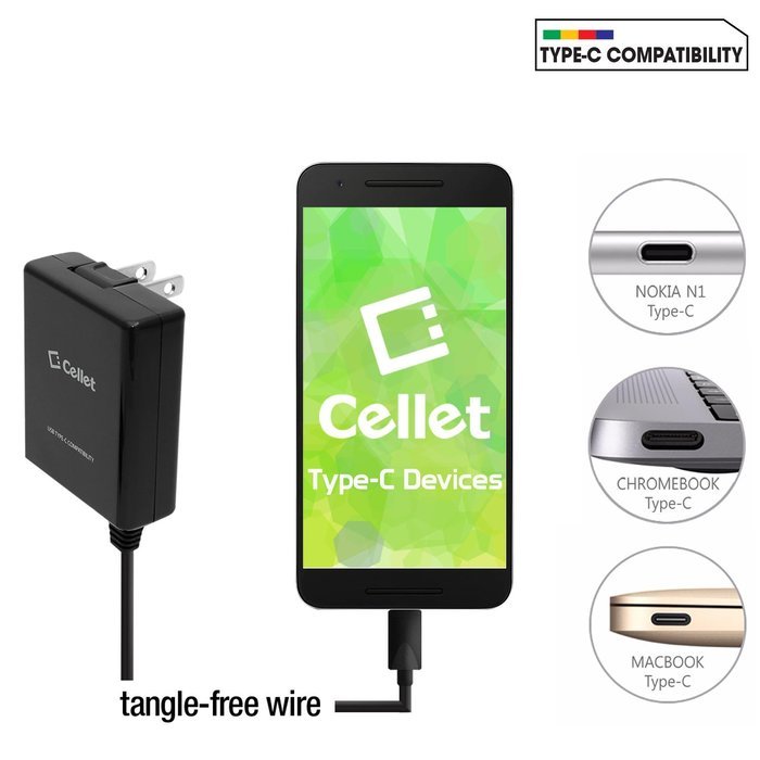 Type C Charger for Google Pixel XL, LG V20, LG G5, HTC 10, Nexus 6P/5X and All Other Type-C Smartphones, Tablets... N10