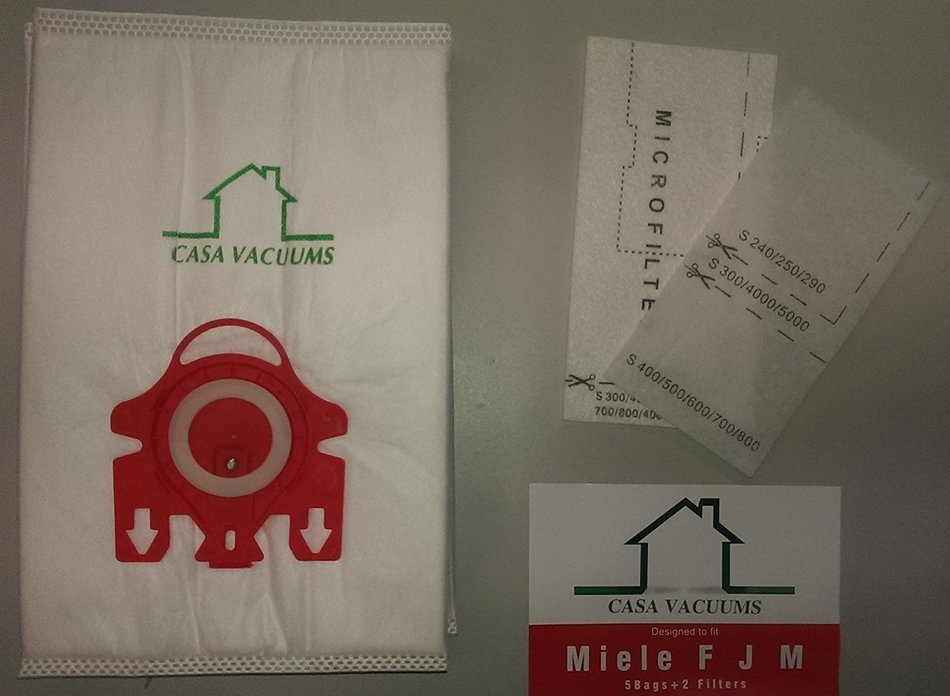 Miele FJM Bags 10 Bags + 2 Air Clean Filters + 2 Motor Protection + 1 AH-30 H.E.P.A Filter with activated charcoal...