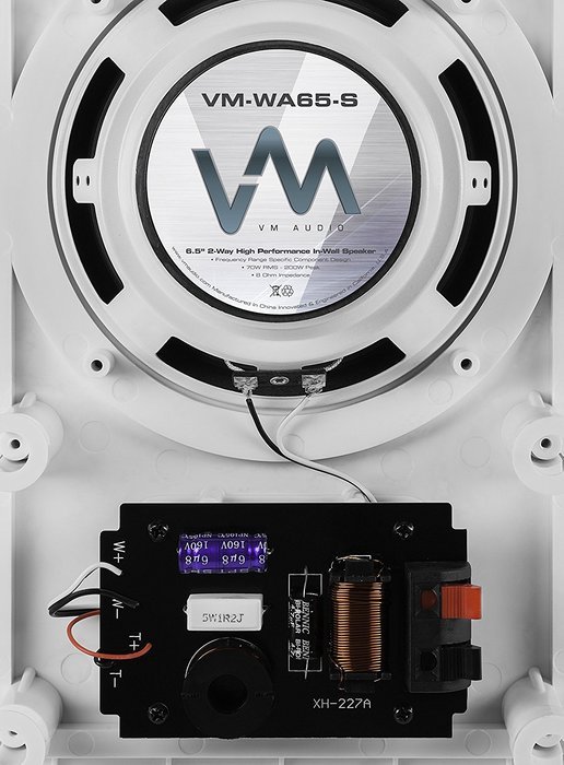 VM Audio 8" 175W 2-Way In-Wall Surround Speaker (Single) | VM-WA65-S N5