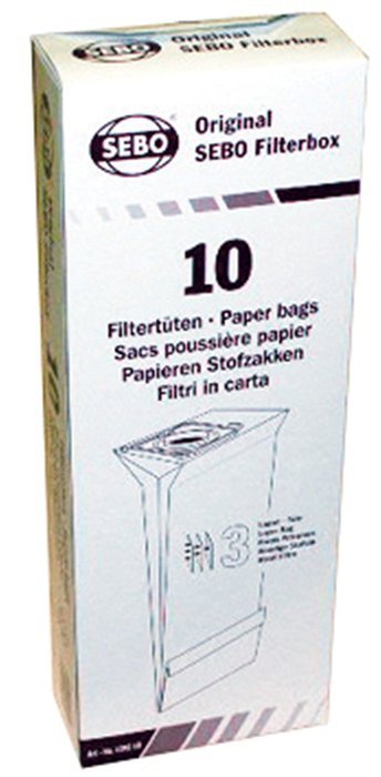 SEBO 5093AM Vacuum Filter Bag Box for X Series, 10-Pack