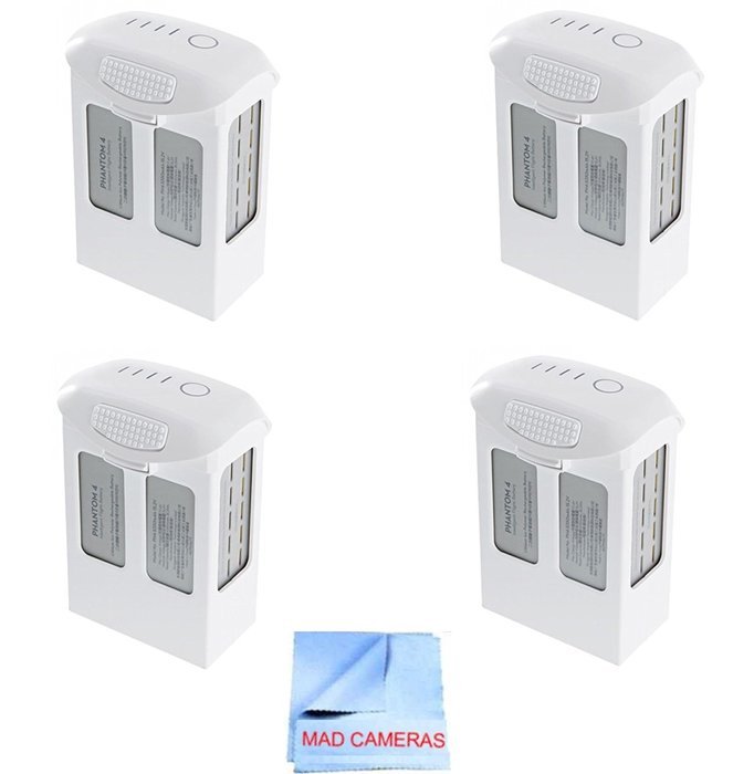 DJI Phantom 4 Battery Power Kit - Includes 4 Intellegent In Flight Batteries