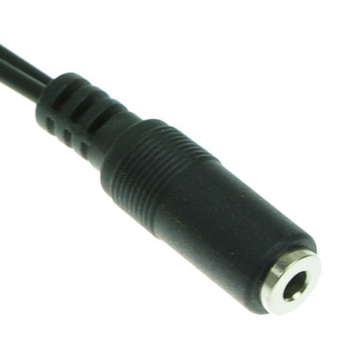 Generic 3.5mm Female to 2x Phono RCA Male Audio Extension Cable Stereo Jack Dual RCA 6" Black N2