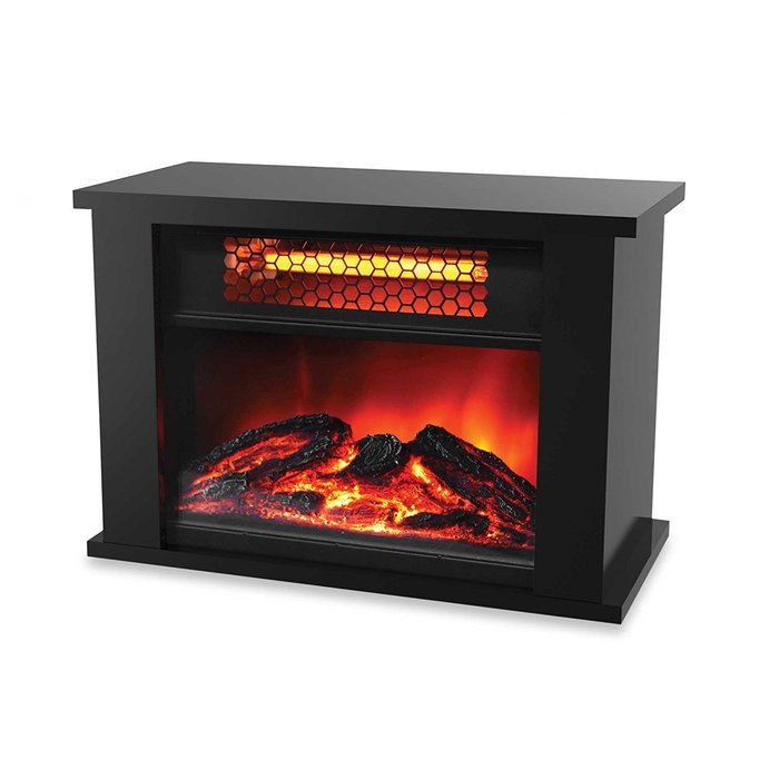 Life Zone 750 watts Electric Infrared Fireplace Heater Displays Flame Effect with Remote Control