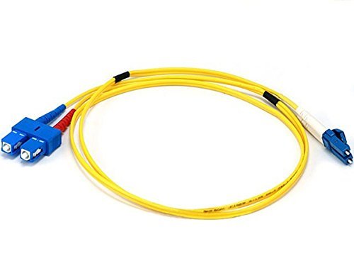 Monoprice 106262 1-Meter LC/SC Single Mode Duplex Fiber Optic Cable - Yellow
