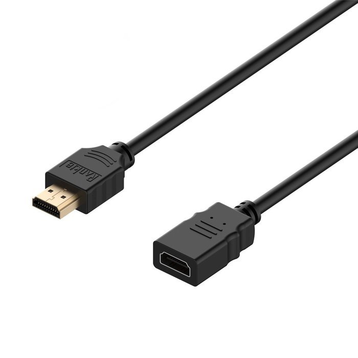 HDMI Extension Cable, Rankie 2-Pack High Speed HDMI Extension Cable Male to Female with Ethernet - 6 Feet (Black...