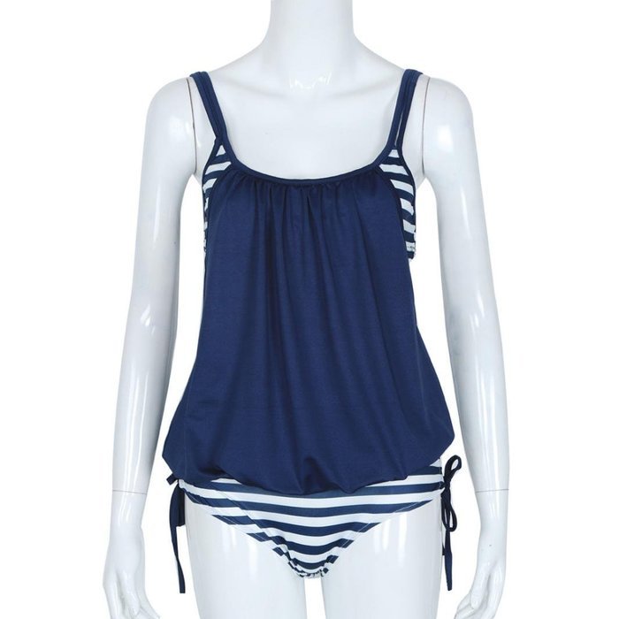 HOT Sale!MOKINGTOP,Canserin Women Striped Splicing Spaghetti Strap Swimwear N2