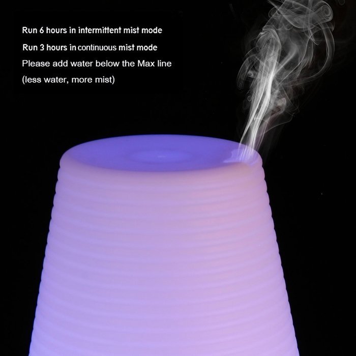 Antiya 100ml Aromatherapy Essential Oil Diffuser Portable Ultrasonic Cool Mist Aroma Humidifier with Color LED... N6