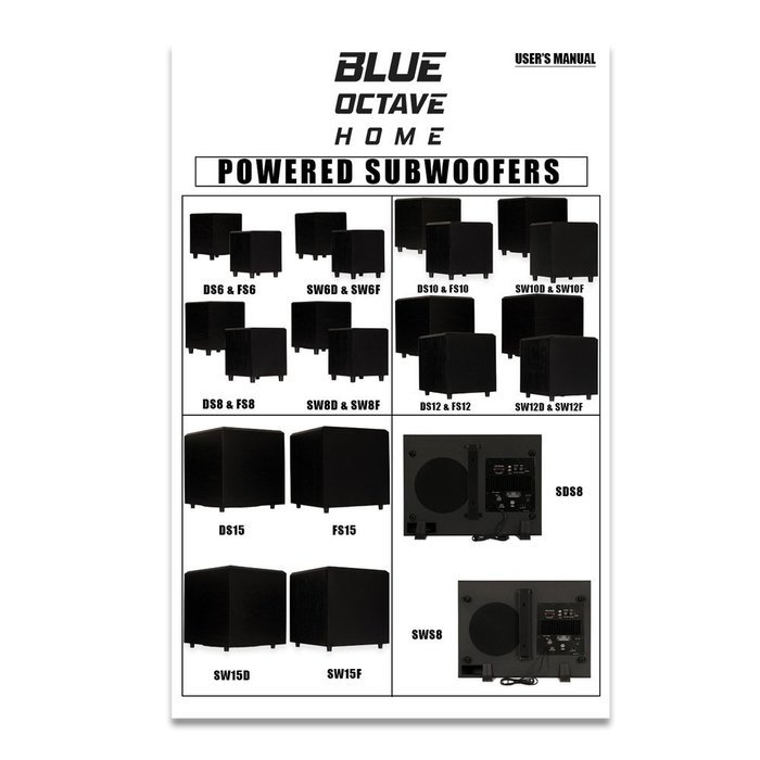 Blue Octave Home FS12 Subwoofer (Black)