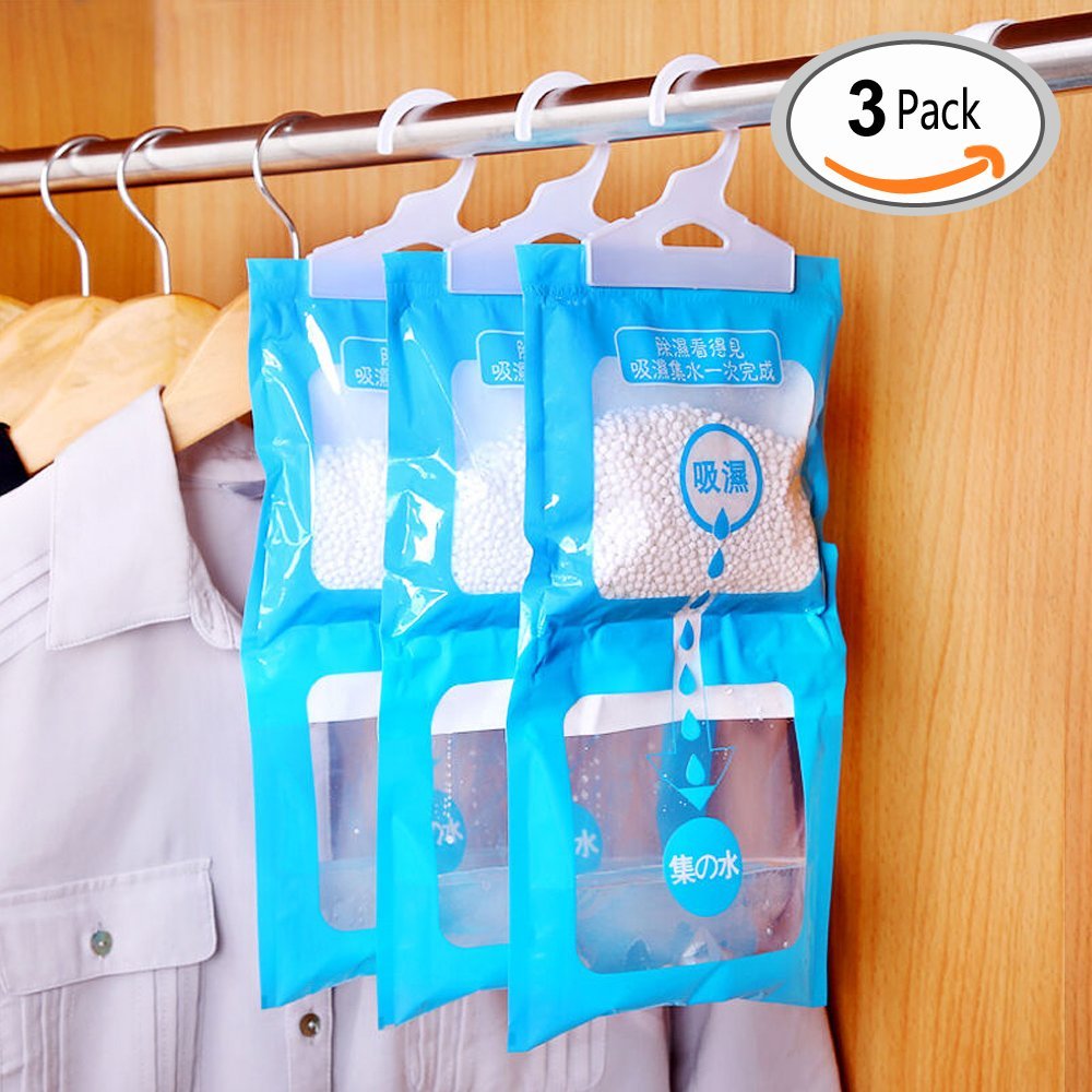 Travelmall 3 pack Kitchen Bathroom Closet Wardrobe Hanging Hygroscopic ...