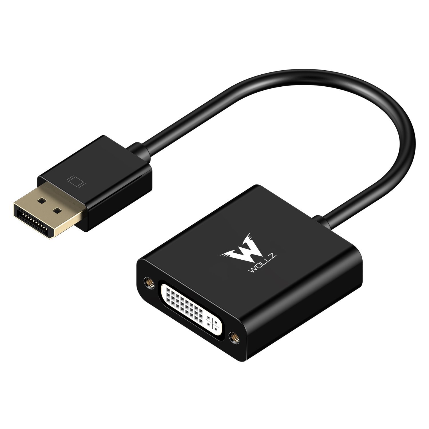 Dp To Dvi Adapter, Wollz Gold-plated Heavy-duty Displayport To Dvi 