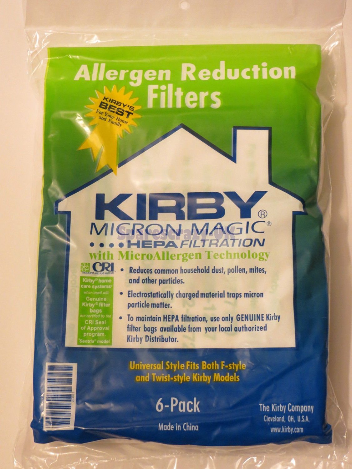 Kirby Universal Bag Kirby 204811 Universal Hepa White Cloth Bags for