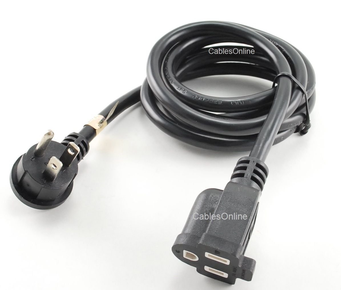 6ft Right Angled Plug AC Power Extension Cord/ Cable