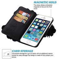 Samsung Galaxy S6 Edge Plus Case,Yaheeda [Card Slot] Magnetic Hybrid Flip Wallet Women Handbag with Shoulder Chain... N5