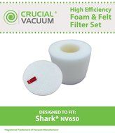 Shark NV650 Foam &amp; Felt Filters Fit NV650, NV650W, NV651, NV652 &amp; NV752, Part # XFF650, Designed &amp; Engineered...