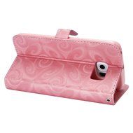 Galaxy S6 Edge Wallet Case, PHEZEN Bling Liquid Glitter Love Heart Floating 3D Hourglass Luxury Pu Leather Magnet...