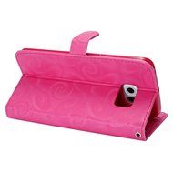 Galaxy S6 Edge Wallet Case, PHEZEN Bling Liquid Glitter Love Heart Floating 3D Hourglass Luxury Pu Leather Magnet... N5