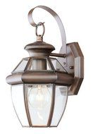 Livex Lighting 2051-58 Monterey 1 Light Outdoor Imperial Bronze Finish Solid Brass Wall Lantern with Clear Beveled...