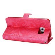 Galaxy S6 Edge Wallet Case, PHEZEN Bling Liquid Glitter Love Heart Floating 3D Hourglass Luxury Pu Leather Magnet... N10