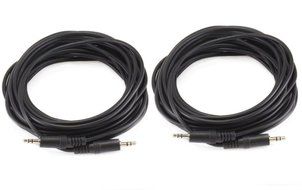 Monoprice 100647 50' 3.5mm Stereo Plug/Plug M/M Cable, Black N25