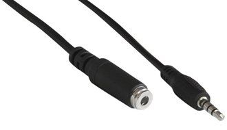 YCS Basics 12 foot 3.5mm male / female 4 conductor (3 ring cable) N6